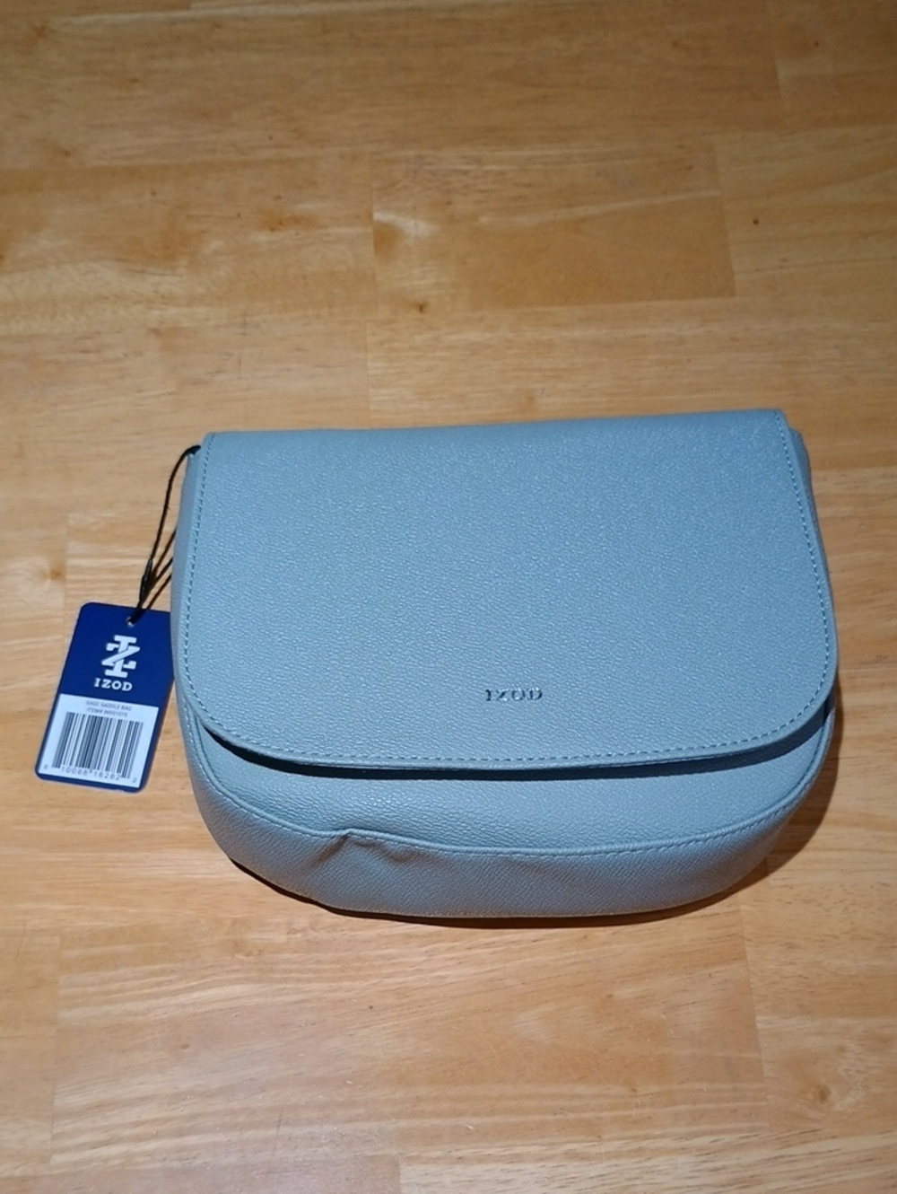 Izod Sage Green Pebbled Crossbody Bag